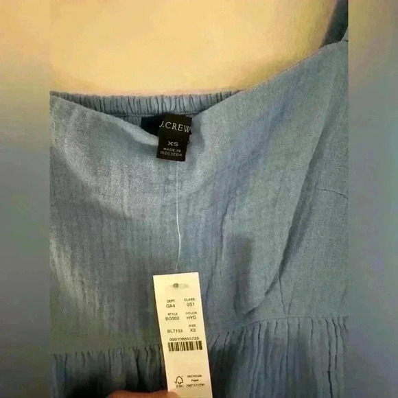 NWT J. Crew Mini Dress, Size XS | J Crew Square Neck Soft Gauze Dress - Picture 6 of 6